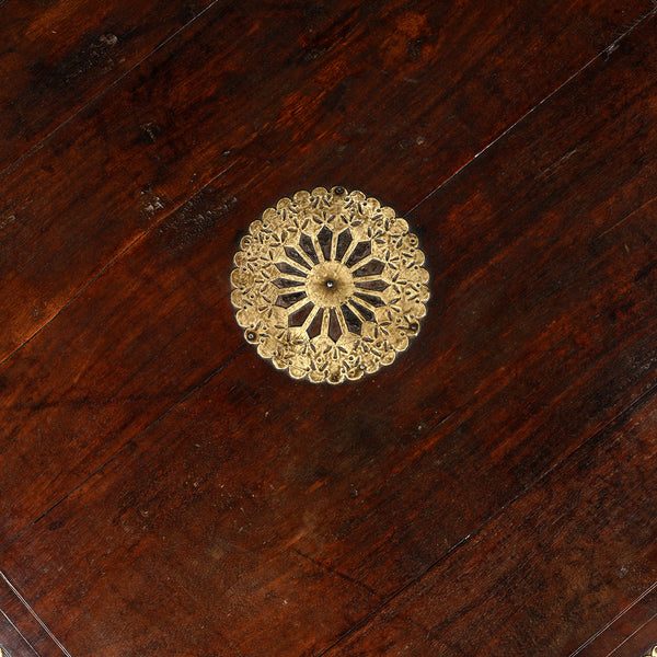 Octagonal Bajot Low Prayer Table From Rajasthan - 19thC