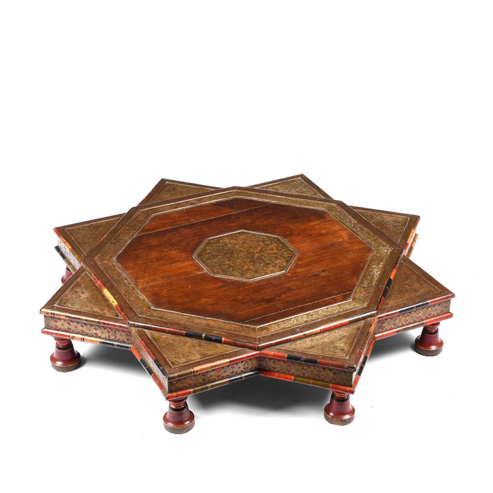 Octagonal Rosewood Bajot Prayer Table From Rajasthan - 19thC | Indigo Antiques