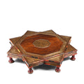 Octagonal Rosewood Bajot Prayer Table From Rajasthan - 19thC