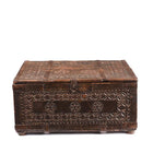 Chip Carved Indian Merchants Box From Rajasthan - 19thC