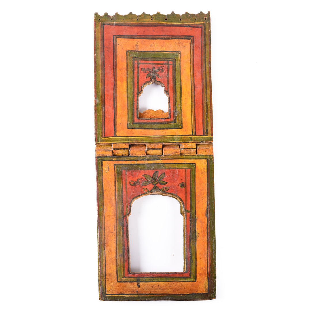 Reverse Of Painted Teak Book Stand From Bikaner - 19thC | Indigo Antiques