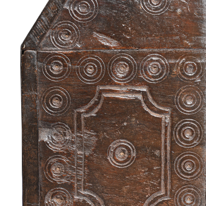Carving Detail From Chip Carved Dowry Hut Box From Jaisalmer - Rajasthan - 19thC | Indigo Antiques