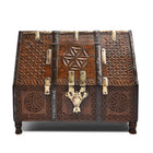 Chip Carved Dowry Hut Box From Rajasthan - 19thC