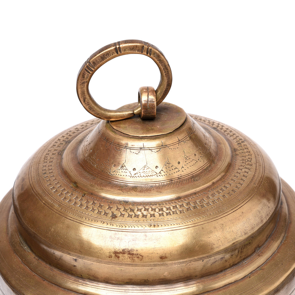 Detail From Antique Indian Brass Paan Box From Rajasthan - Early 20thC | Indigo Antiques