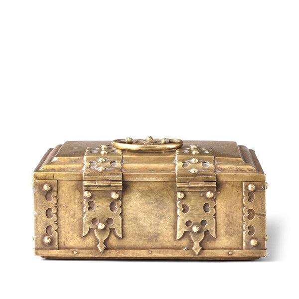Indian Brass Paan Box From Rajasthan - Early 20thC