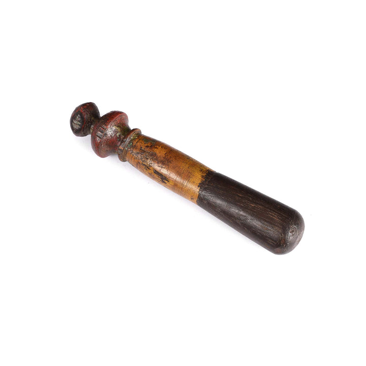 Grinder Detail From Carved Teak Opium Grinder -19thC | INDIGO ANTIQUES