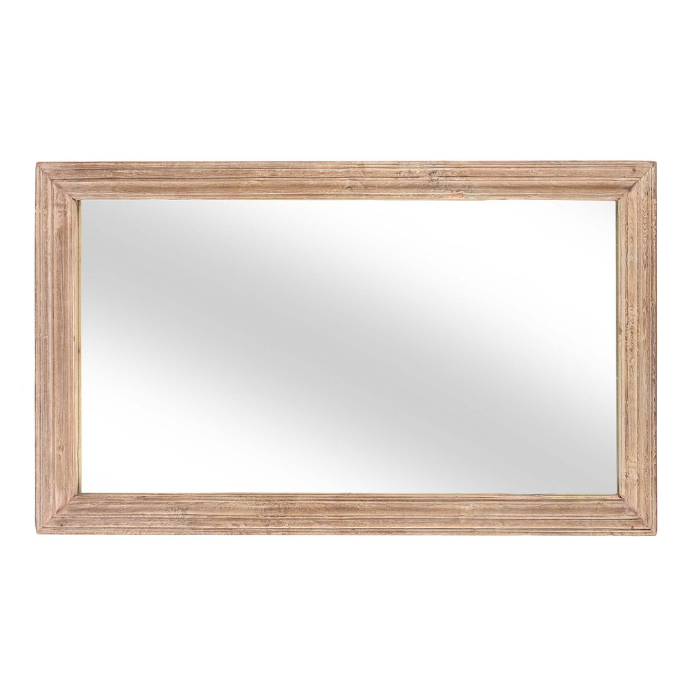 Landscape View Of Indian Mirror Made From An Old Teak Window - 19thC | Indigo Antiques