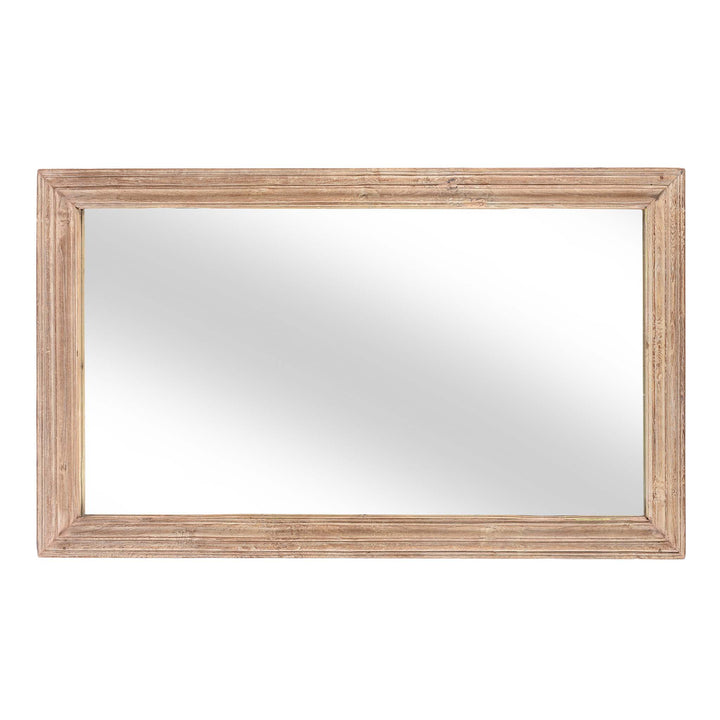 Landscape View Of Indian Mirror Made From An Old Teak Window - 19thC | Indigo Antiques