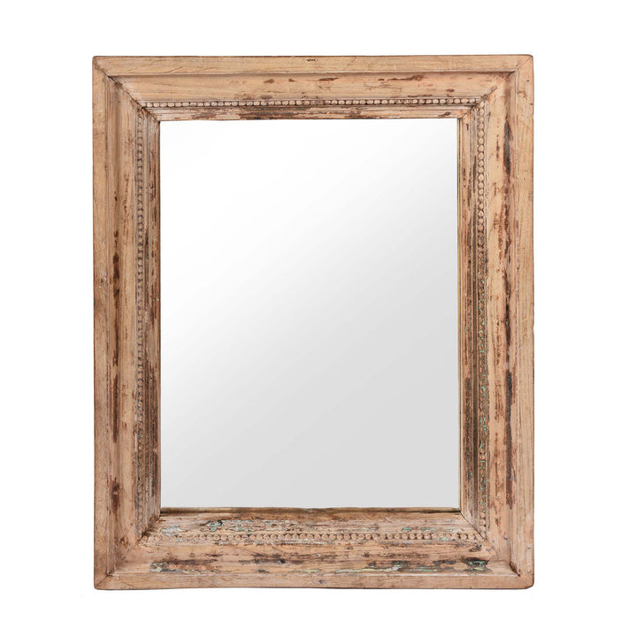 Indian Mirror Made From An Old Teak Window - 19thC | Indigo Antiques