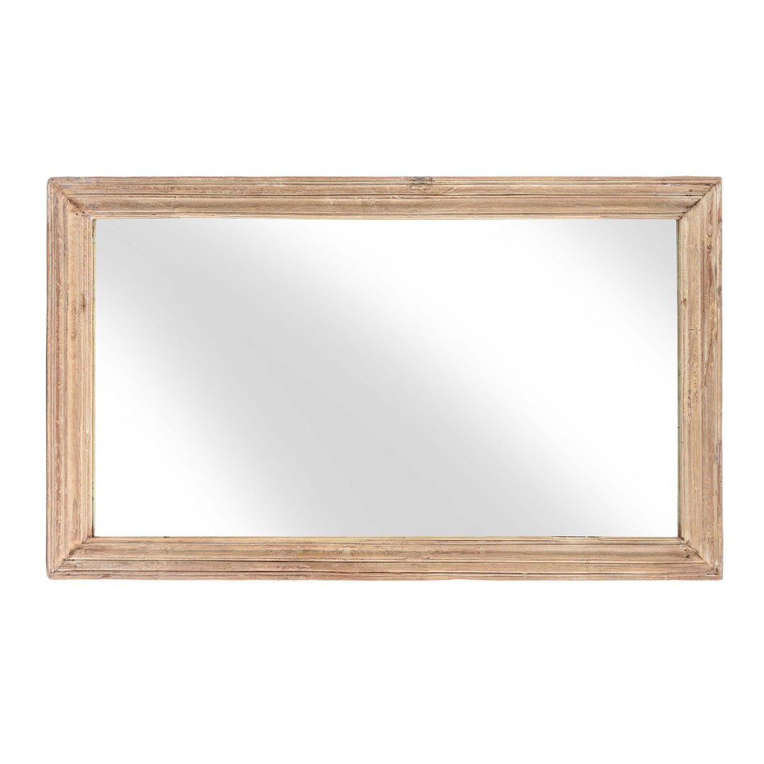 Landscape View Of Indian Mirror Made From An Old Teak Window - 19thC | Indigo Antiques