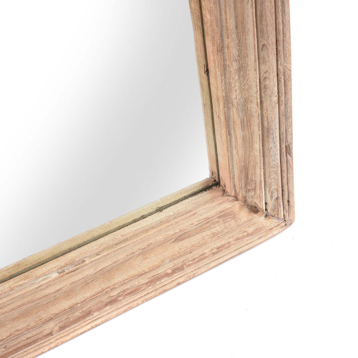 Corner View Of Indian Mirror Made From An Old Teak Window - 19thC | Indigo Antiques