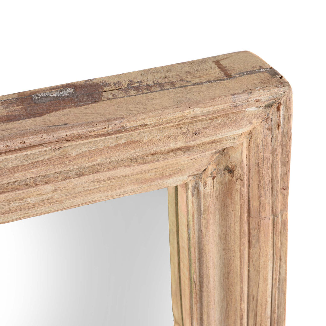 Depth Detail From Indian Mirror Made From An Old Teak Window - 19thC | Indigo Antiques