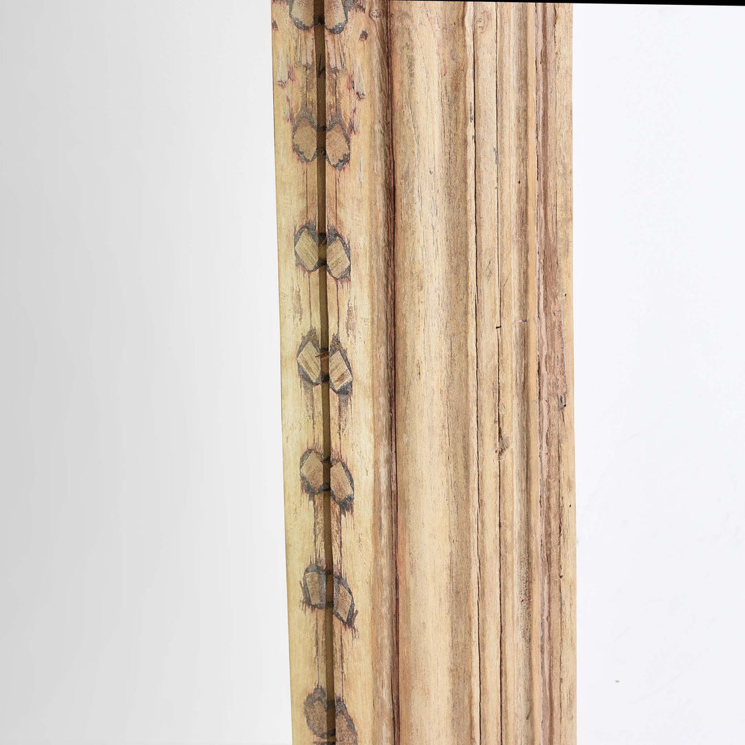 Detail From Indian Mirror Made From An Old Teak Window - 19thC | Indigo Antiques