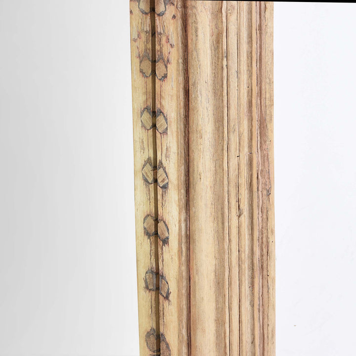 Detail From Indian Mirror Made From An Old Teak Window - 19thC | Indigo Antiques