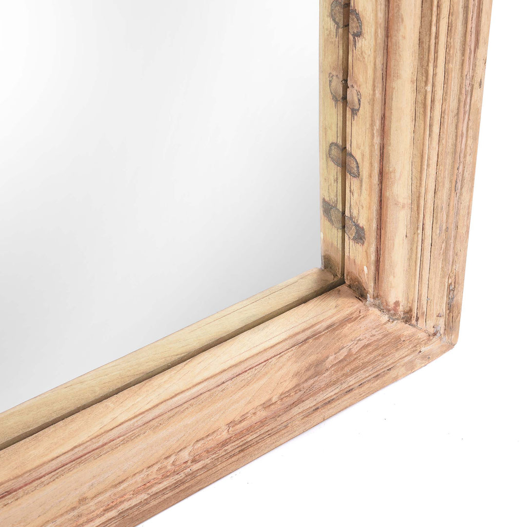 Corner Detail From Indian Mirror Made From An Old Teak Window - 19thC | Indigo Antiques