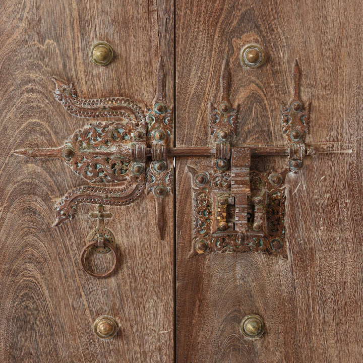 Lock Detail From Iron Bound Jackfruit Door From Kerala - 19thC | Indigo Antiques