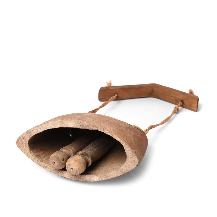 Option 1 Interior View Of Old Indian Cow Bell From Rajasthan - Early 20thC | Indigo Antiques