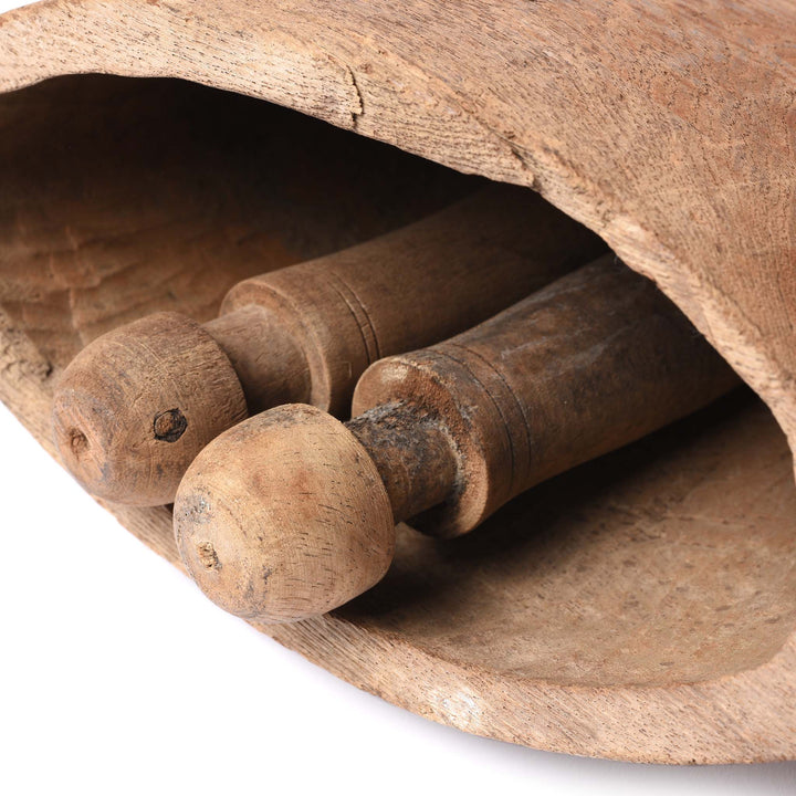 Bells View Of Option 1 Old Indian Cow Bell From Rajasthan - Early 20thC | Indigo Antiques