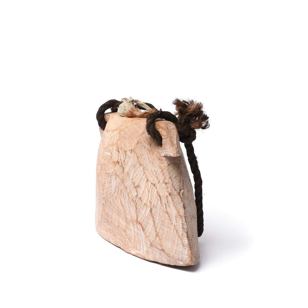Angled View Of Option 2 Old Indian Cow Bell From Rajasthan - Early 20thC | Indigo Antiques