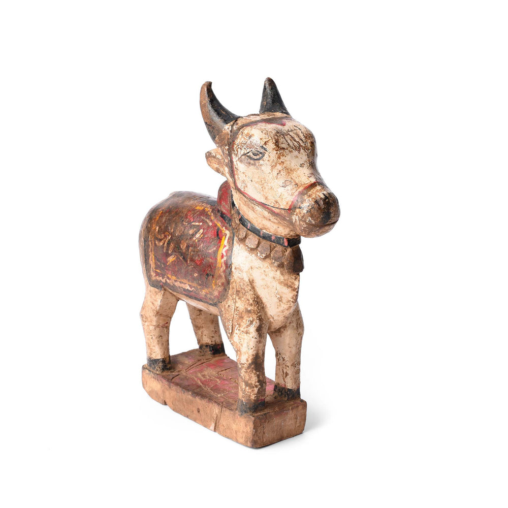 Angled View Of Antique Indian Nandi Bull - 19thC | INDIGO ANTIQUES