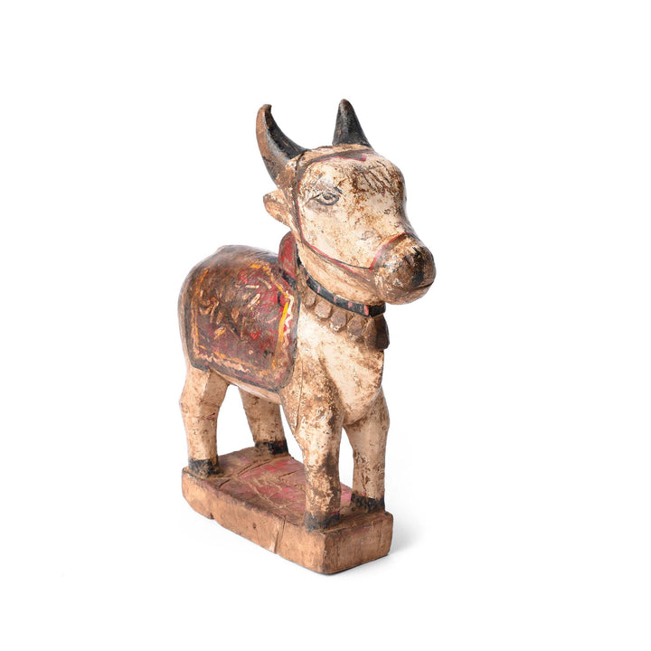 Angled View Of Antique Indian Nandi Bull - 19thC | INDIGO ANTIQUES