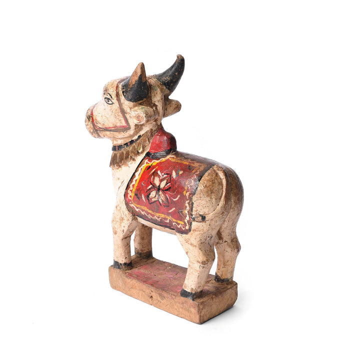 Angled View Of Antique Indian Nandi Bull - 19thC | INDIGO ANTIQUES