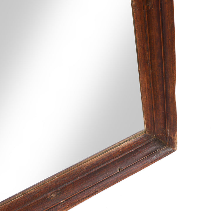 Corner Detail From Antique Indian Mirror Made From An Old Teak Window - 19th Century  (61 x 153 cms) | Indigo Antiques