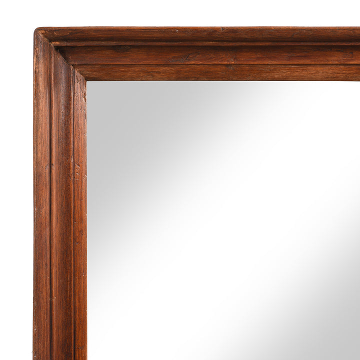 Corner Detail From Antique Indian Mirror Made From An Old Teak Window - 19th Century  (61 x 153 cms) | Indigo Antiques