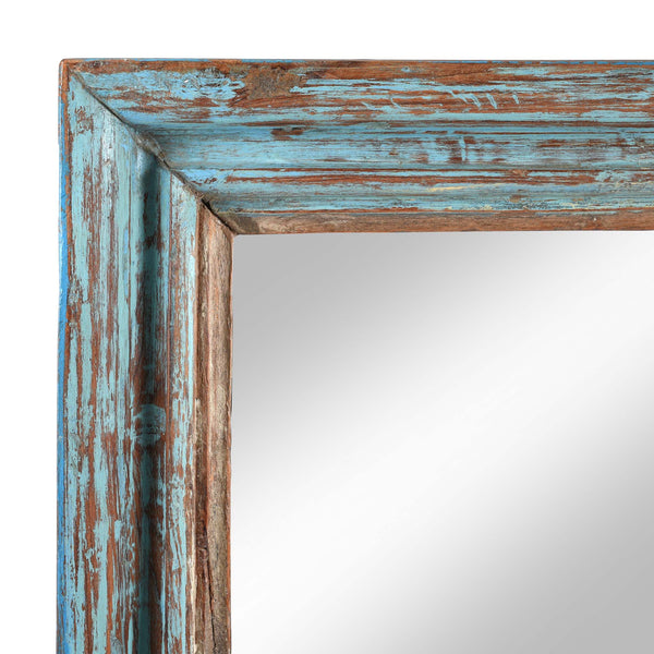 Indian Mirror Made From An Old Teak Window - 19Thc