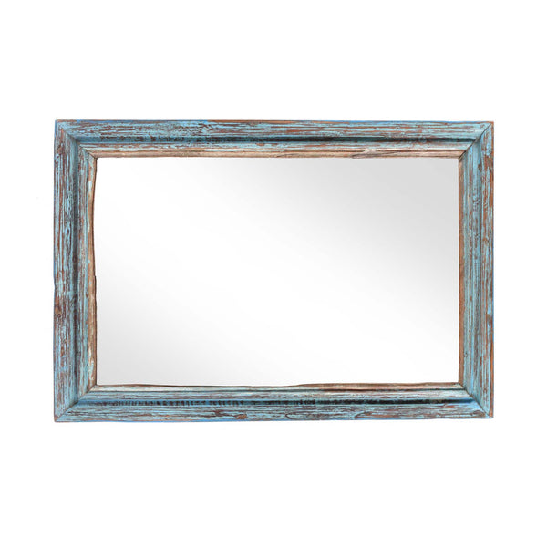 Indian Mirror Made From An Old Teak Window - 19Thc