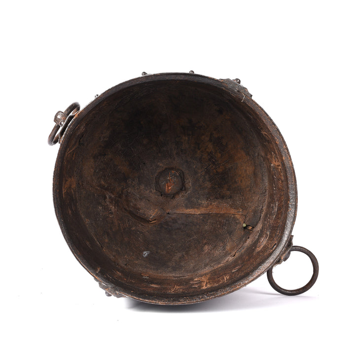 Interior Of Iron And Jackfruit Wood Grain Measure -South India - 19thC | Indigo Antiques