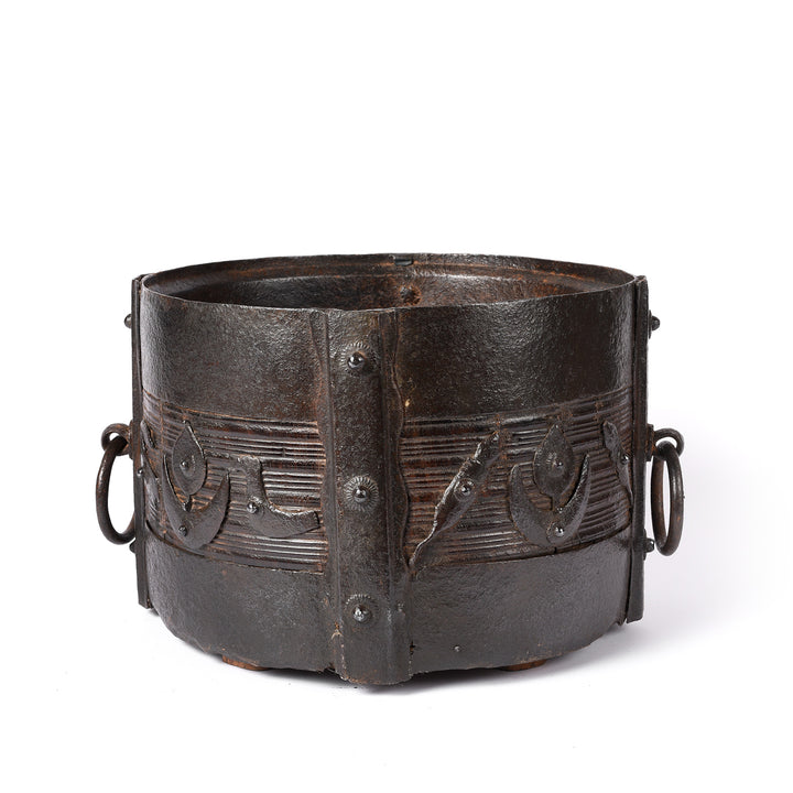 Iron And Jackfruit Wood Grain Measure -South India - 19thC | Indigo Antiques