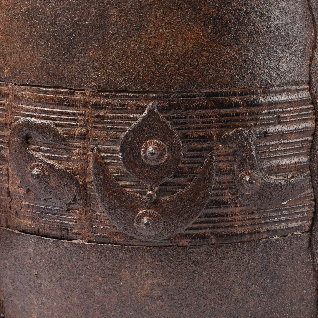 Detail From Iron Bound Grain Measure South India - 19thC | Indigo Antiques