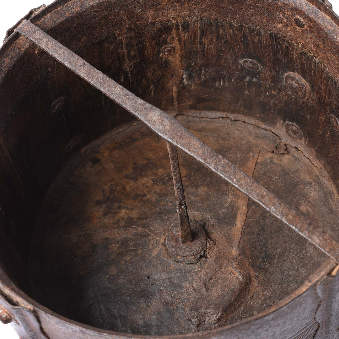 Interior View Of Iron Bound Grain Measure South India - 19thC | Indigo Antiques