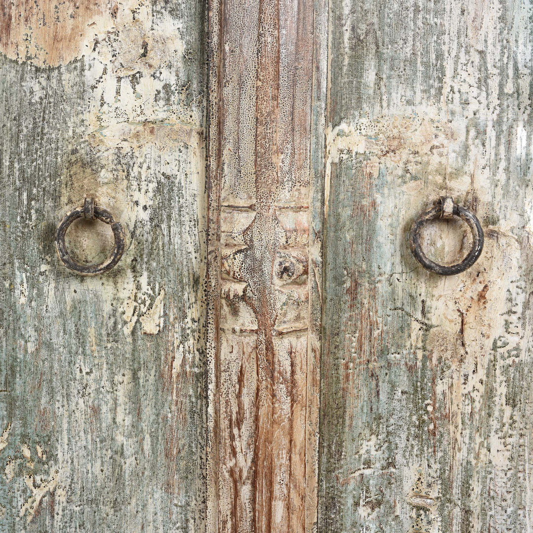Handles Detail From Side Cabinet Made From Reclaimed Teak | Indigo Antiques