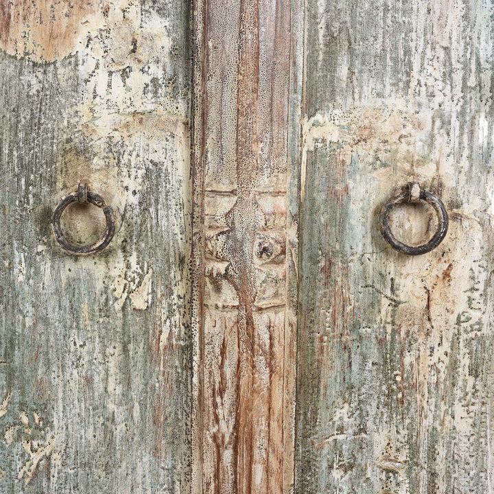 Handles Detail From Side Cabinet Made From Reclaimed Teak | Indigo Antiques