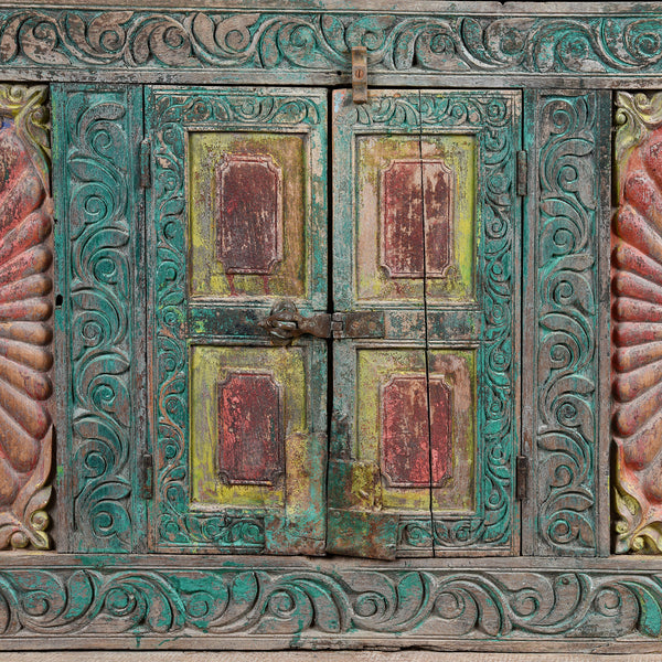 Painted Majus Dowry Chest From Gujarat- 19thC