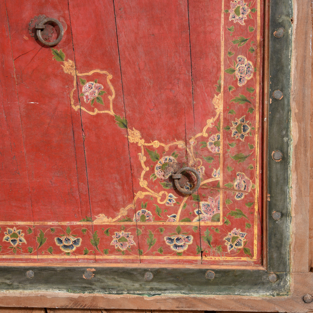 Old Painted Ceiling Panel From Bikaner - Early 19thC | Indigo Antiques