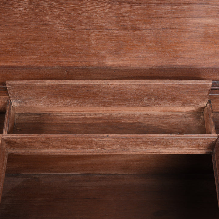 Interior Compartment Detail From Brass Bound Teak Indian Military Chest -19thC | Indigo Antiques