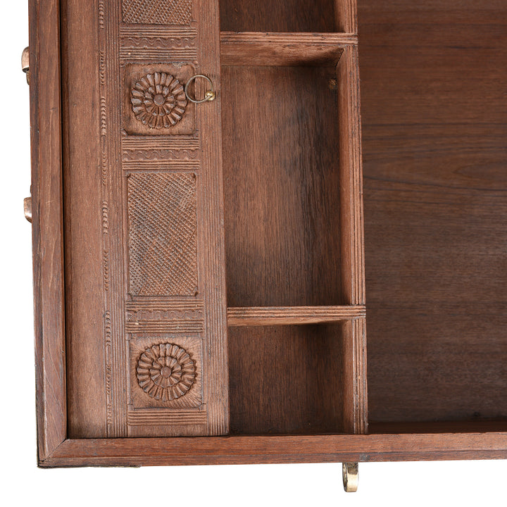 Detail From Brass Bound Teak Indian Military Chest -19thC | Indigo Antiques