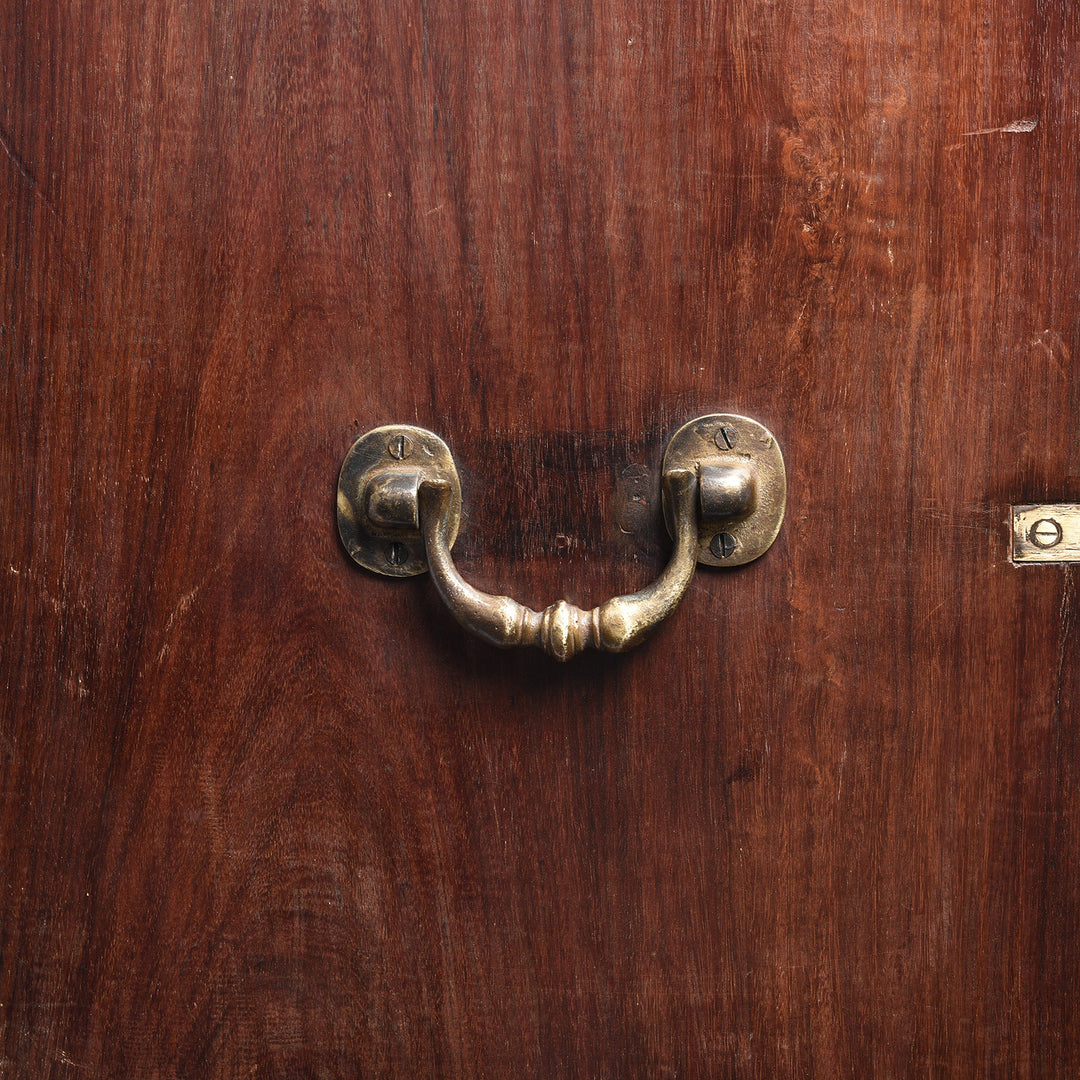 Handle Detail From Anglo Indian Teak Campaign Chest Of Drawers -19thC | Indigo Antiques