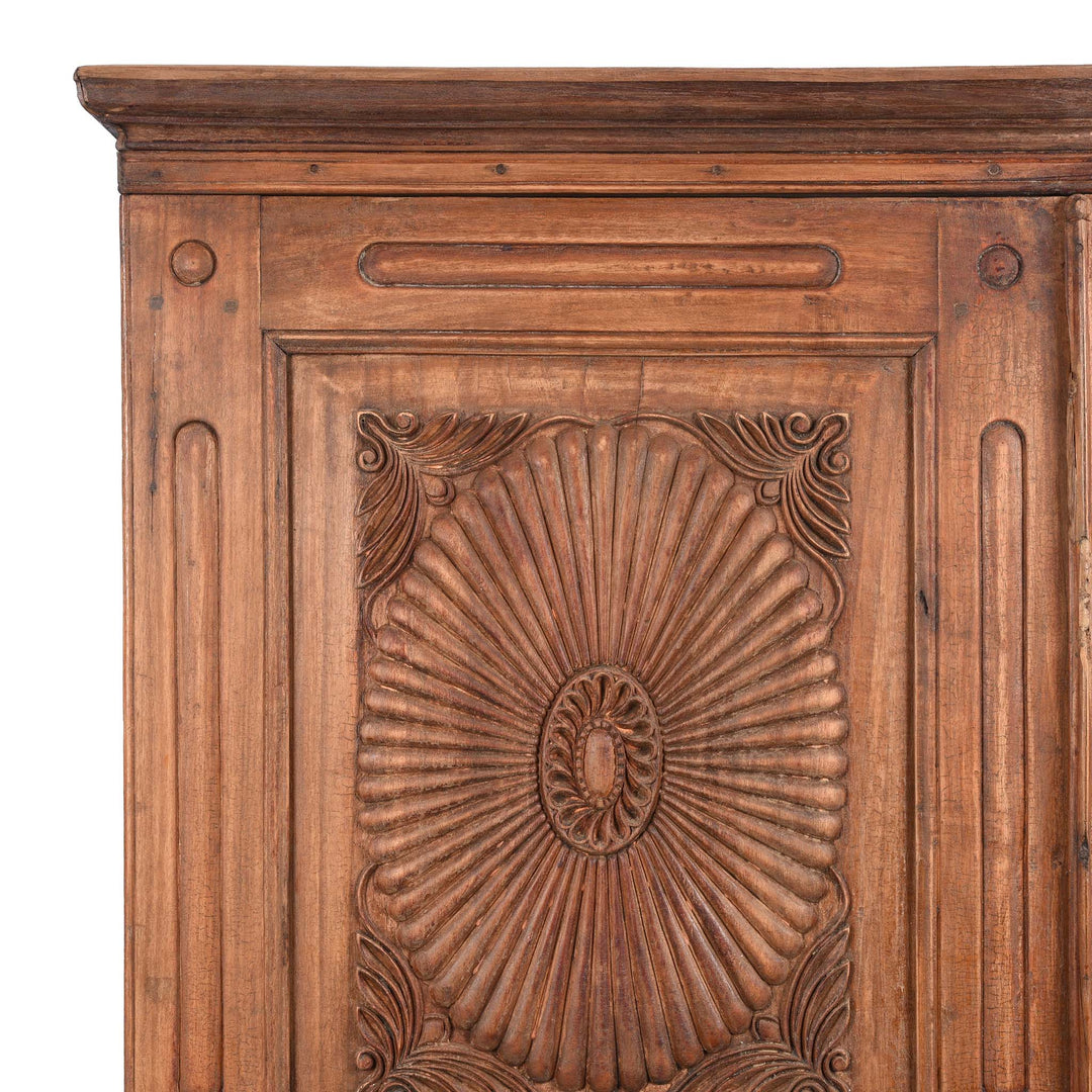 Corner Detail From Almirah Indian Cabinet From Gujarat - 19thC | Indigo Antiques