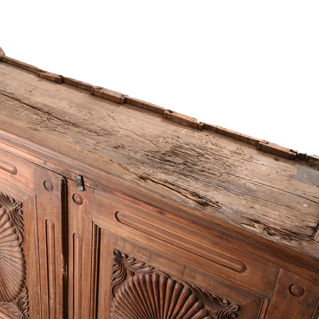 Top Of Almirah Indian Cabinet From Gujarat - 19thC | Indigo Antiques