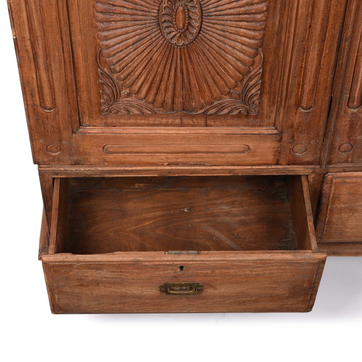 Drawer Interior From Almirah Indian Cabinet From Gujarat - 19thC | Indigo Antiques