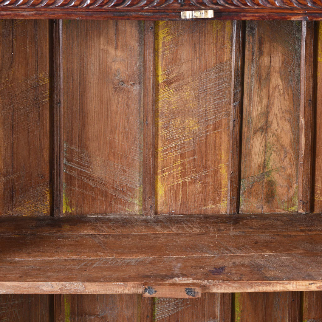 Interior Of Almirah Indian Cabinet From Gujarat - 19thC | Indigo Antiques