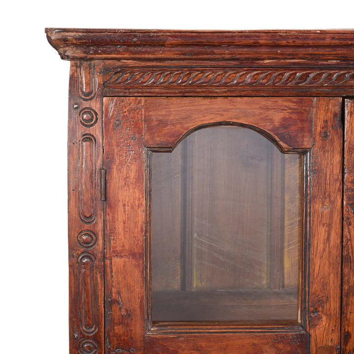 Corner Detail From Almirah Indian Cabinet From Gujarat - 19thC | Indigo Antiques