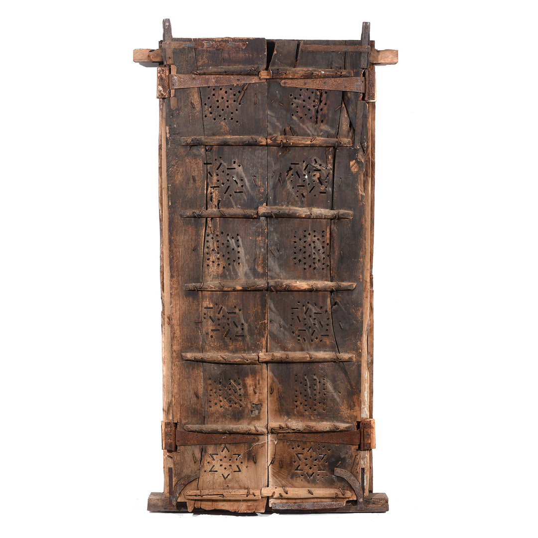 Back Of Antique Old Indian Door From Shekhawati - 19thC | Indigo Antiques