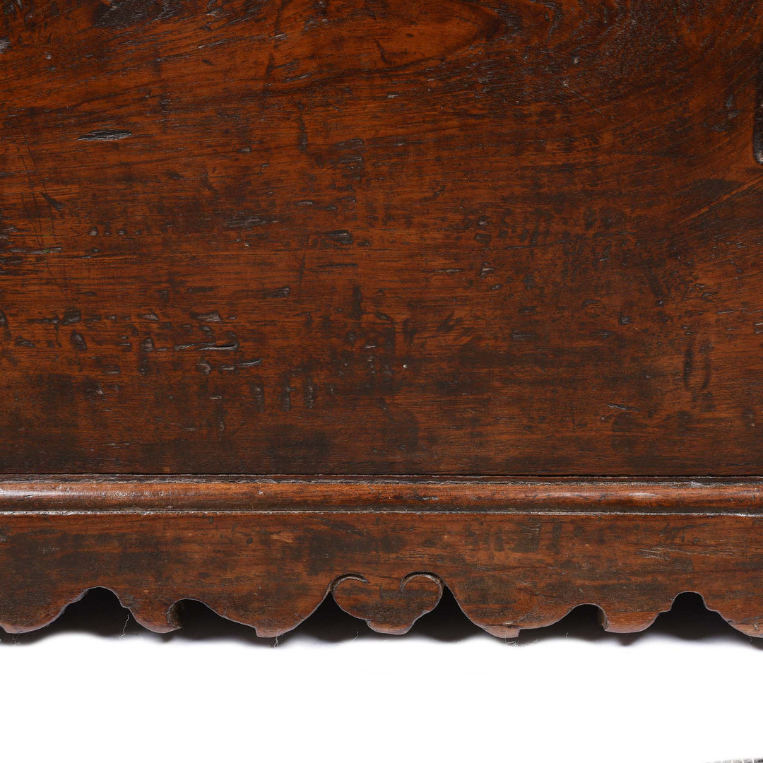 Carving Detail From Iron Bound Teak Chest From Gujarat - 19ThC | Indigo Antiques
