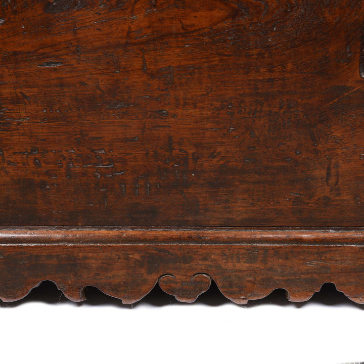 Carving Detail From Iron Bound Teak Chest From Gujarat - 19ThC | Indigo Antiques