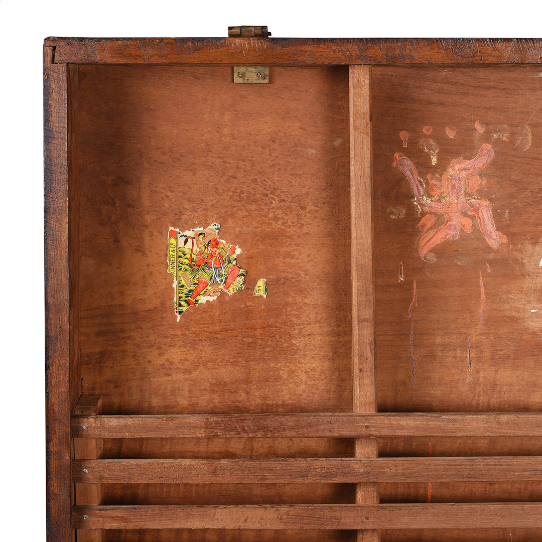 Detail From Antique Brass Bound Teak Chest From Burma -19th Century | Indigo Antiques